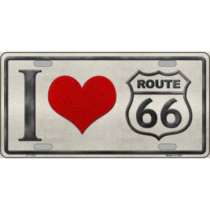 I Love Route 66 Novelty Wholesale Metal License Plate