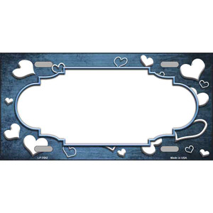 Light Blue White Love Scallop Oil Rubbed Wholesale Metal Novelty License Plate