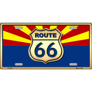 Route 66 Arizona State Flag Novelty Wholesale Metal License Plate