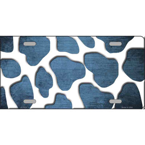 Light Blue White Giraffe Oil Rubbed Wholesale Metal Novelty License Plate