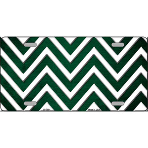 Green White Chevron Oil Rubbed Wholesale Metal Novelty License Plate