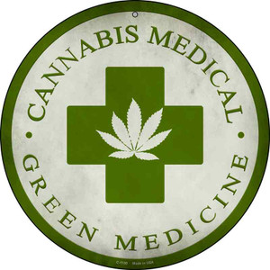 Cannabis Medicine Wholesale Novelty Metal Circular Sign C-1130