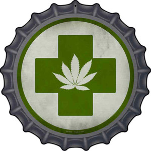 Cannabis Green Cross Wholesale Novelty Metal Bottle Cap Sign