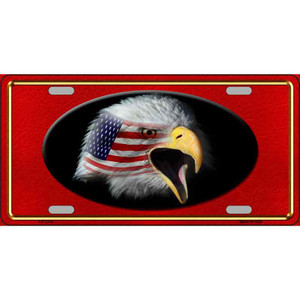 American Flag Eagle Red Novelty Wholesale Metal License Plate