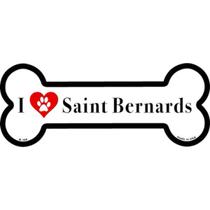 I Love Saint Bernards Wholesale Novelty Metal Bone Magnet B-144v