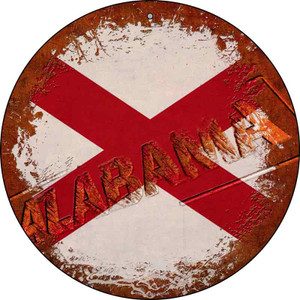 Alabama Rusty Stamped Wholesale Novelty Metal Circular Sign C-1166