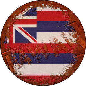 Hawaii Rusty Stamped Wholesale Novelty Metal Circular Sign C-1176