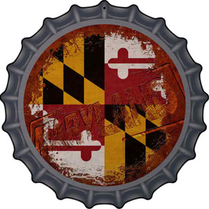 Maryland Rusty Stamped Wholesale Novelty Metal Bottle Cap Sign