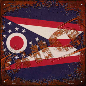Ohio Rusty Stamped Wholesale Novelty Metal Square Sign