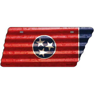 Corrugated Tennessee Flag Wholesale Novelty Metal Tennessee License Plate Tag