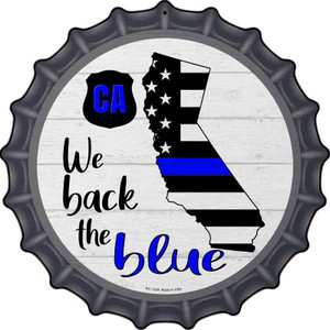 California Back The Blue Wholesale Novelty Metal Bottle Cap Sign
