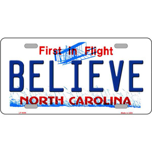 Believe North Carolina Novelty Wholesale Metal License Plate