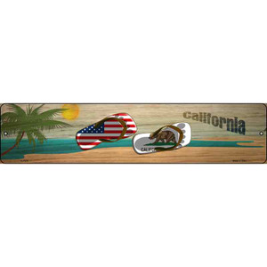California Flag and US Flag Wholesale Novelty Metal Street Sign