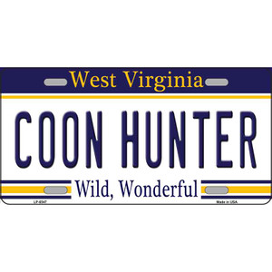 Coon Hunter West Virginia Novelty Wholesale Metal License Plate