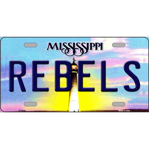 Rebels Mississippi Novelty Wholesale Metal License Plate