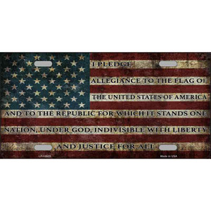 I Pledge Allegiance Flag Wholesale Novelty Metal License Plate Tag