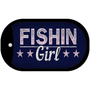 Fishin Girl Wholesale Novelty Metal Dog Tag Necklace