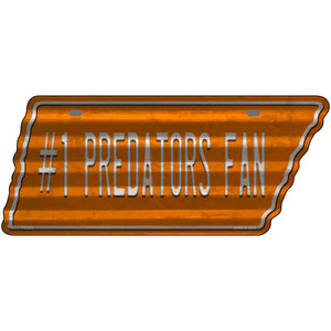 Number 1 Predators Fan Wholesale Novelty Corrugated Effect Metal Tennessee License Plate Tag