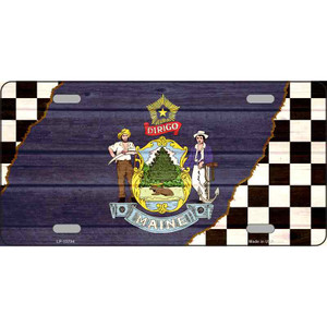 Maine Racing Flag Wholesale Novelty Metal License Plate Tag