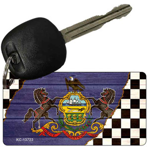 Pennsylvania Racing Flag Wholesale Novelty Metal Key Chain