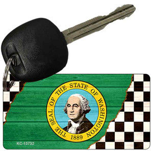 Washington Racing Flag Wholesale Novelty Metal Key Chain