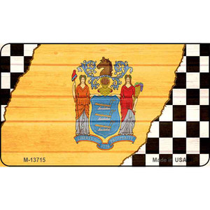 New Jersey Racing Flag Wholesale Novelty Metal Magnet M-13715