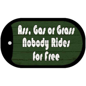 Ass Gas Or Grass Wholesale Novelty Metal Dog Tag Necklace