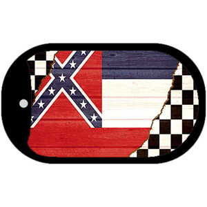 Mississippi Racing Flag Wholesale Novelty Metal Dog Tag Necklace