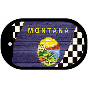 Montana Racing Flag Wholesale Novelty Metal Dog Tag Necklace