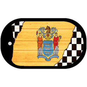 New Jersey Racing Flag Wholesale Novelty Metal Dog Tag Necklace