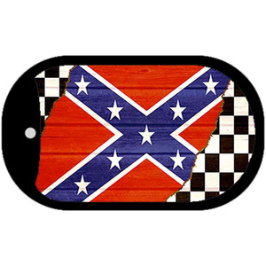 Confederate Racing Flag Wholesale Novelty Metal Dog Tag Necklace