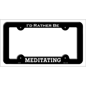 Meditating Wholesale Novelty Metal License Plate Frame LPF-067