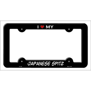 Japanese Spitz Wholesale Novelty Metal License Plate Frame LPF-208