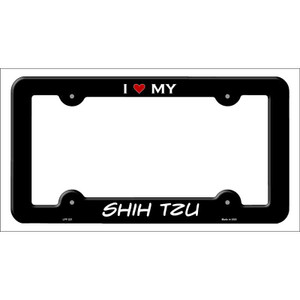 Shih Tzu Wholesale Novelty Metal License Plate Frame LPF-221