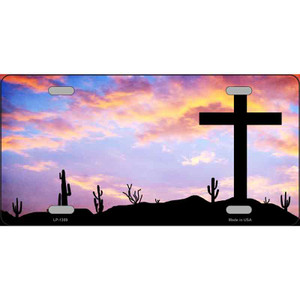 Cross Sunrise Photograph Novelty Wholesale Metal License Plate