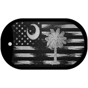 South Carolina Carbon Fiber Wholesale Novelty Metal Dog Tag Necklace