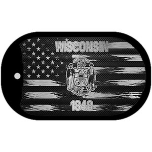 Wisconsin Carbon Fiber Wholesale Novelty Metal Dog Tag Necklace