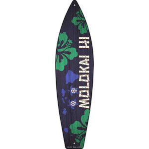Molokai Hawaii Wholesale Novelty Metal Surfboard Sign