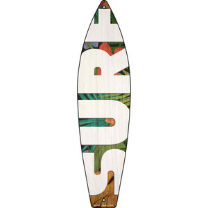 White Surf Wholesale Novelty Metal Surfboard Sign