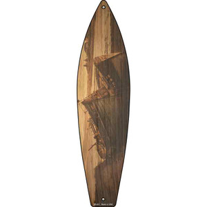 Vintage Wrecked Boat Wholesale Novelty Metal Surfboard Sign
