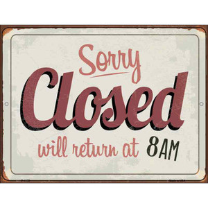 Sorry Closed Wholesale Metal Novelty Parking Sign