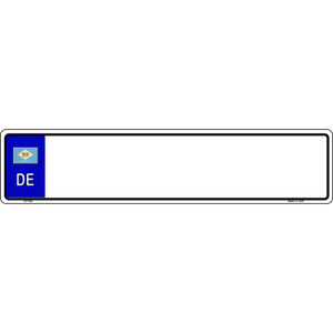 Delaware Blank Novelty Wholesale Metal European License Plate