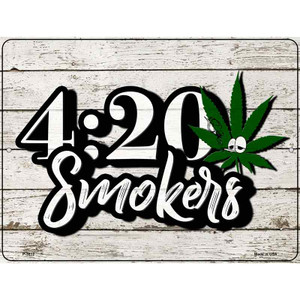 420 Smokers Wholesale Novelty Metal Parking Sign