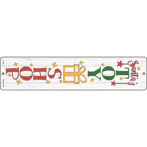 Santas Toy Shop White Wholesale Novelty Metal Street Sign