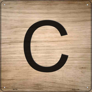 C Letter Tile Wholesale Novelty Metal Square Sign