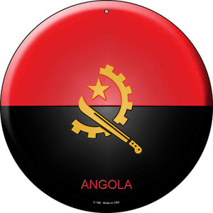 Angola Country Wholesale Novelty Metal Circular Sign