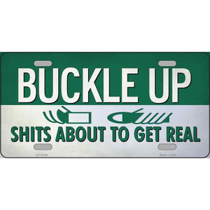 Buckle Up Wholesale Novelty Metal License Plate Tag