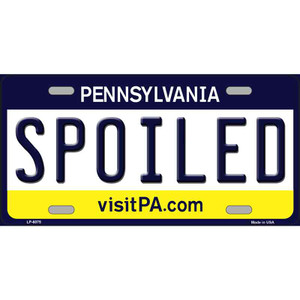 Spoiled Pennsylvania State Novelty Wholesale Metal License Plate