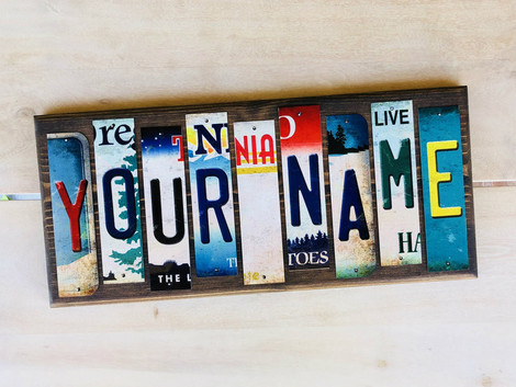 License Plate Art: Custom Messages on Wood for Easy Home Decor and Resale