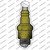 Yellow Oil Rubbed Wholesale Novelty Spark Plug Sticker Decal